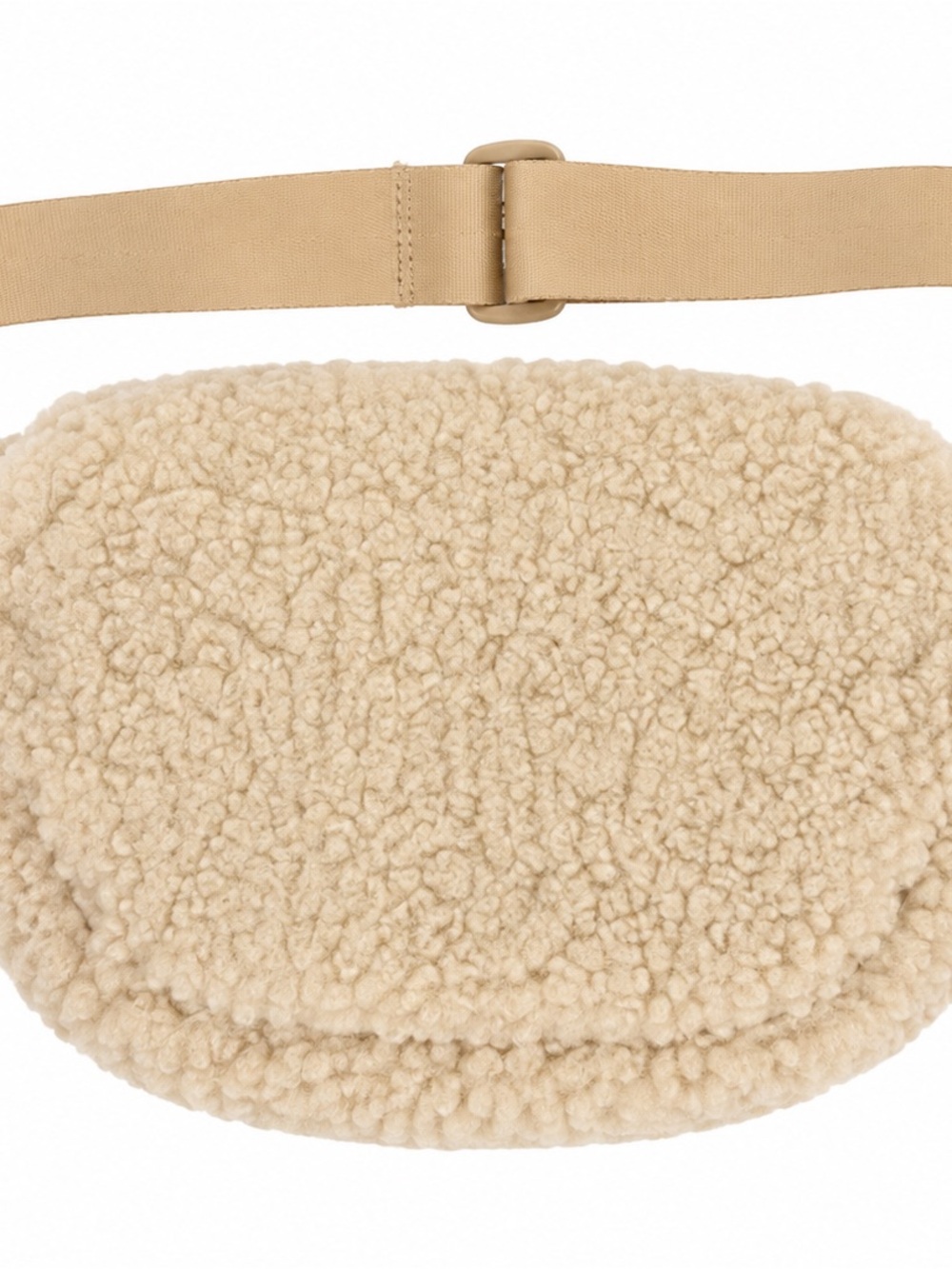 Cream Sherpa Belt Bag - Women